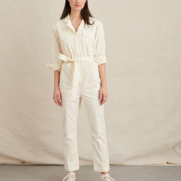 Alex Mill Expedition Twill Jumpsuit OATMILK, Extra Small - Picture 1 of 6